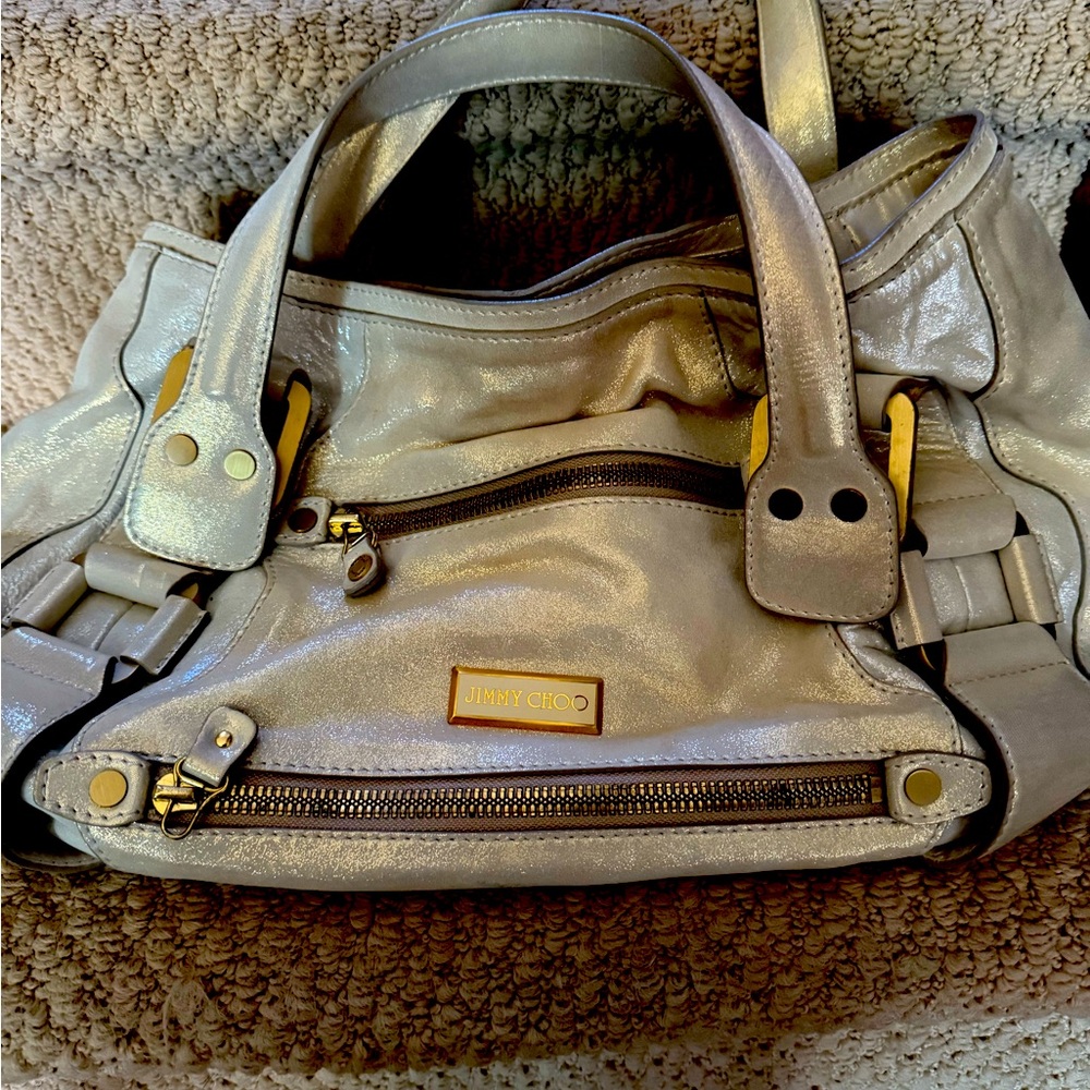 Jimmy Choo Mahala bag in glistening snow